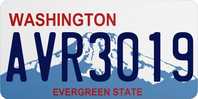 WA license plate AVR3019