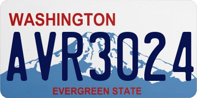 WA license plate AVR3024