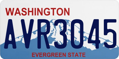 WA license plate AVR3045