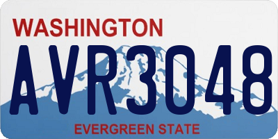 WA license plate AVR3048