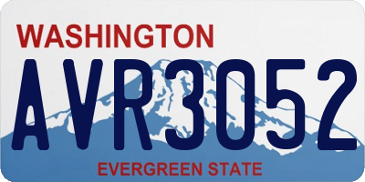 WA license plate AVR3052
