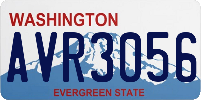 WA license plate AVR3056
