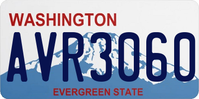 WA license plate AVR3060