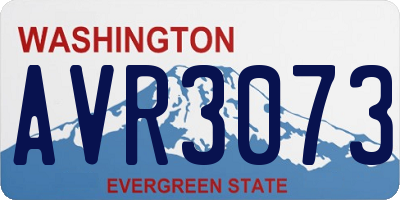 WA license plate AVR3073