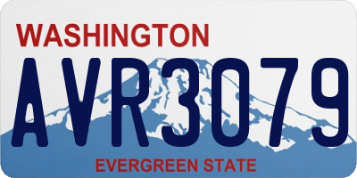 WA license plate AVR3079
