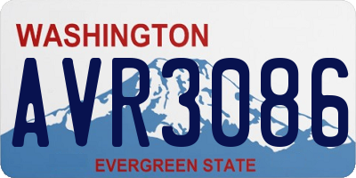 WA license plate AVR3086