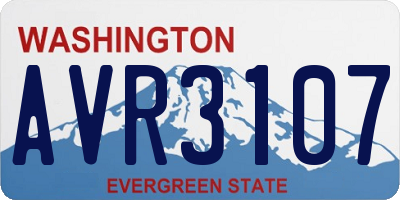 WA license plate AVR3107