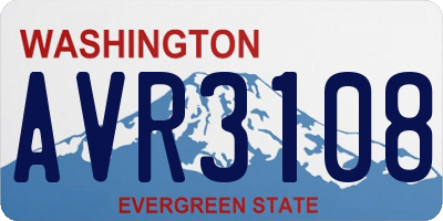 WA license plate AVR3108