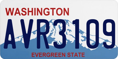 WA license plate AVR3109