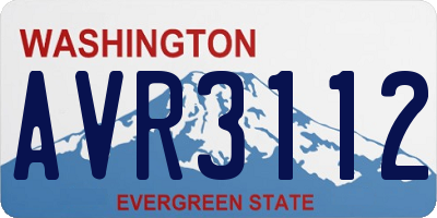 WA license plate AVR3112