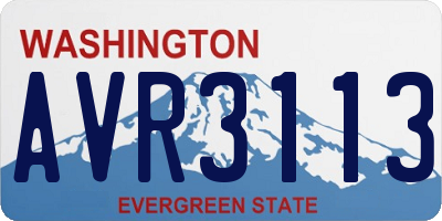 WA license plate AVR3113