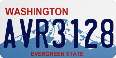 WA license plate AVR3128