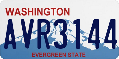WA license plate AVR3144