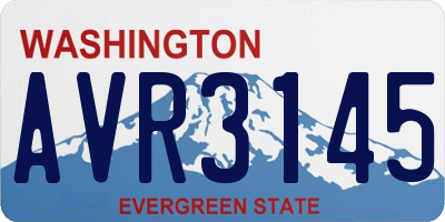 WA license plate AVR3145