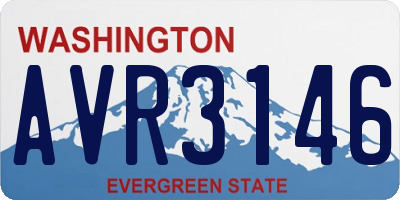WA license plate AVR3146