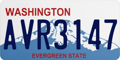 WA license plate AVR3147