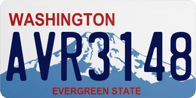 WA license plate AVR3148