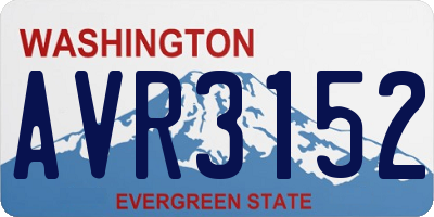 WA license plate AVR3152