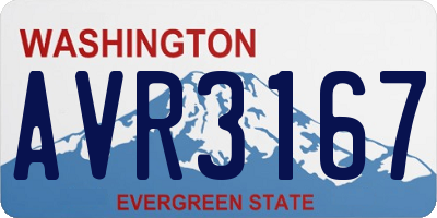 WA license plate AVR3167