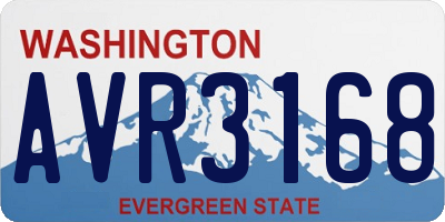WA license plate AVR3168
