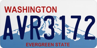 WA license plate AVR3172