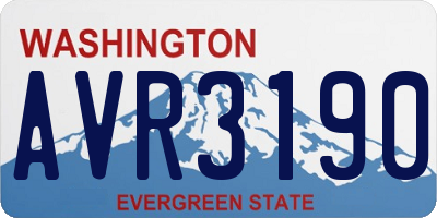 WA license plate AVR3190