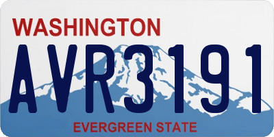 WA license plate AVR3191