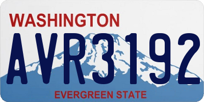 WA license plate AVR3192