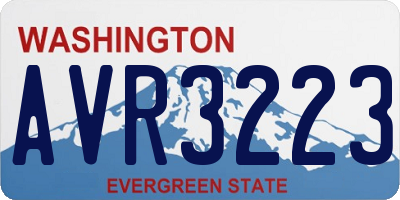 WA license plate AVR3223