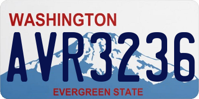 WA license plate AVR3236