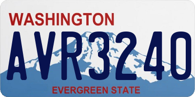 WA license plate AVR3240