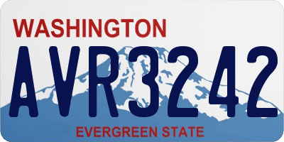 WA license plate AVR3242