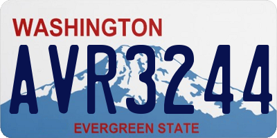 WA license plate AVR3244