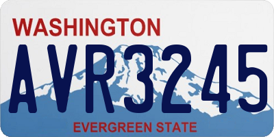 WA license plate AVR3245