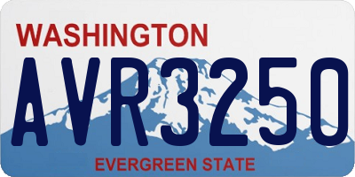 WA license plate AVR3250