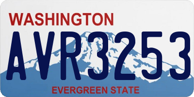 WA license plate AVR3253