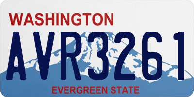 WA license plate AVR3261