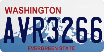 WA license plate AVR3266