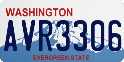 WA license plate AVR3306
