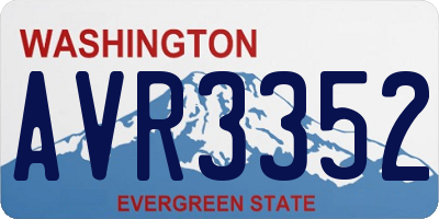 WA license plate AVR3352