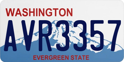 WA license plate AVR3357