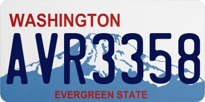 WA license plate AVR3358