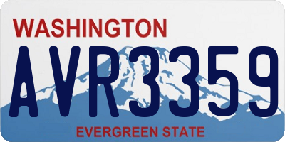 WA license plate AVR3359