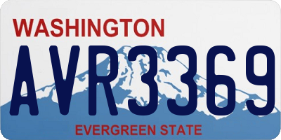 WA license plate AVR3369