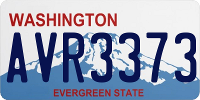 WA license plate AVR3373