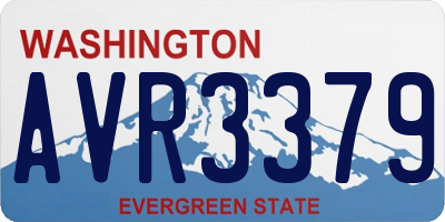 WA license plate AVR3379