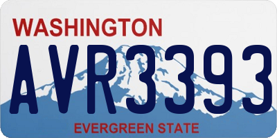 WA license plate AVR3393