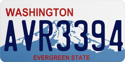 WA license plate AVR3394