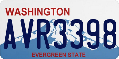 WA license plate AVR3398