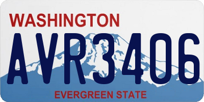 WA license plate AVR3406